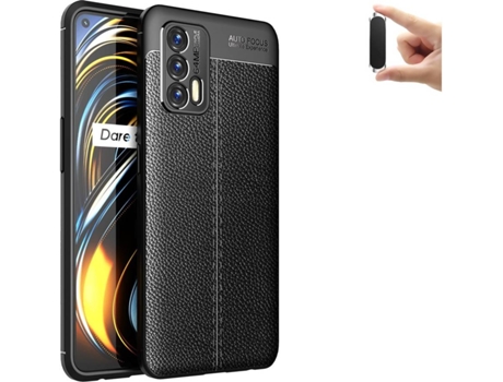 Carcasa y Soporte Realme GT 5G Rugged Leather Negro