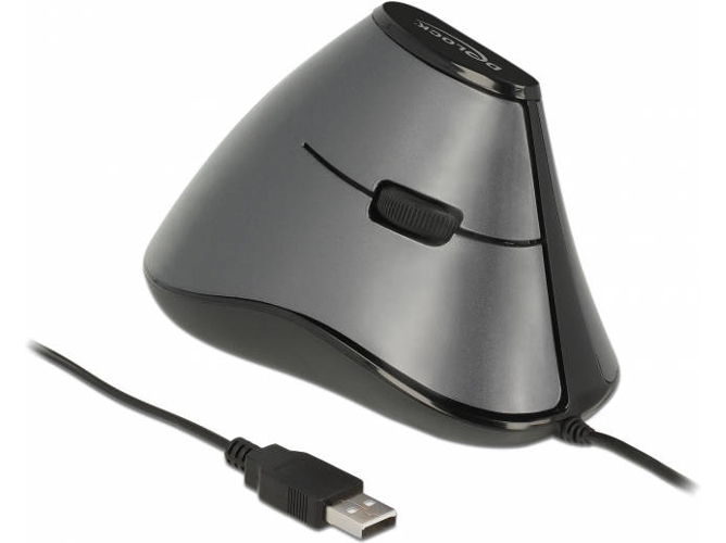 Ratón DELOCK 12527 (Óptico - 800 dpi - Negro)