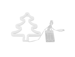 Árvore de Natal BJ com Luz Neon LED, Letreiro Neon Branco, Decoração para Quarto, Festa de Natal, Iluminação Residencial