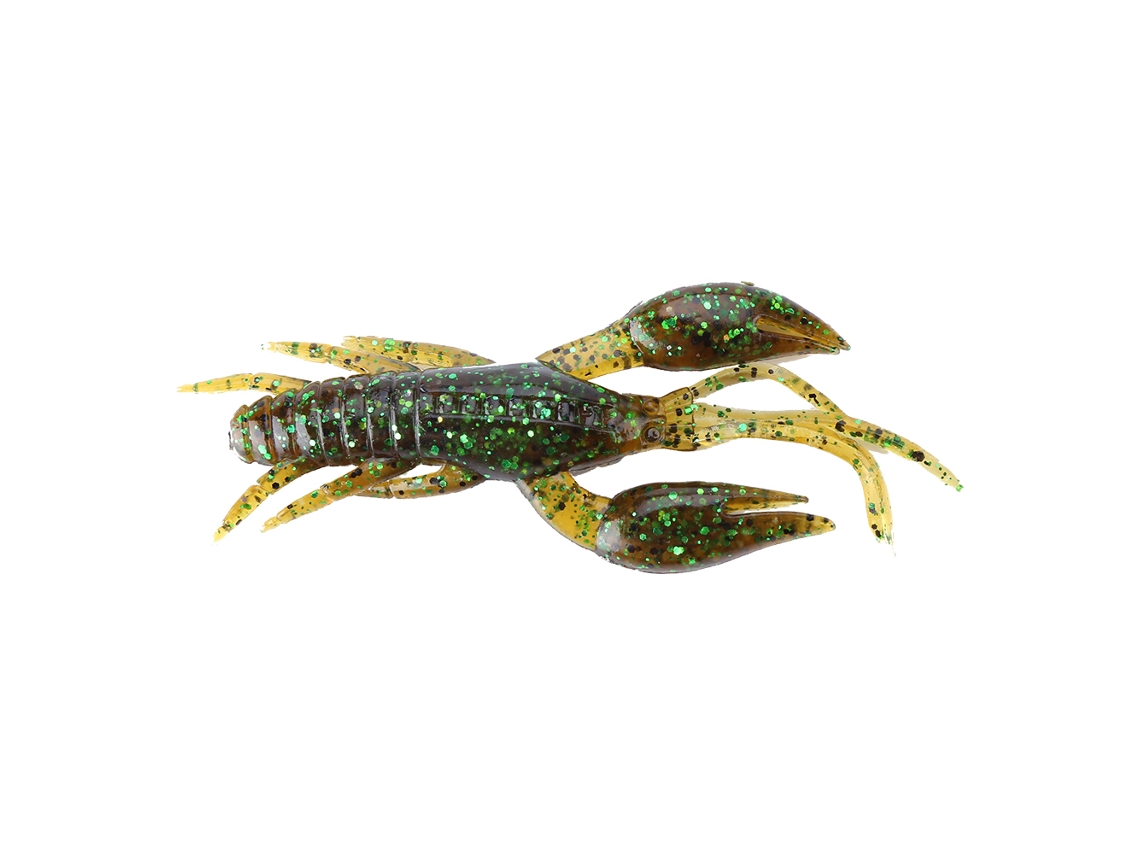 4pcs Cebo De Cangrejo Artificial De Silicona Suave Realista Verde Oscuro Para Pesca (1)