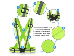 Chaleco Reflectante Fluorescente Ajustable De Alta Visibilidad Para Ciclismo, Motociclismo, Hombres, Mujeres Y Adolescentes.