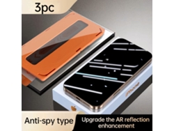 Protector De Pantalla De Vidrio Templado Para Iphone 14 Pro (3 Unidades - Anti-espía) Czhhmart
