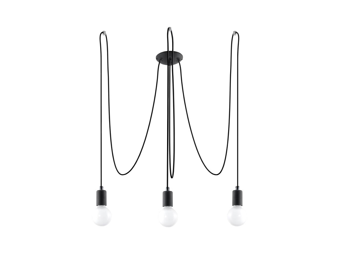 Sollux Sl.0370 Lámpara Edison 3 Negro