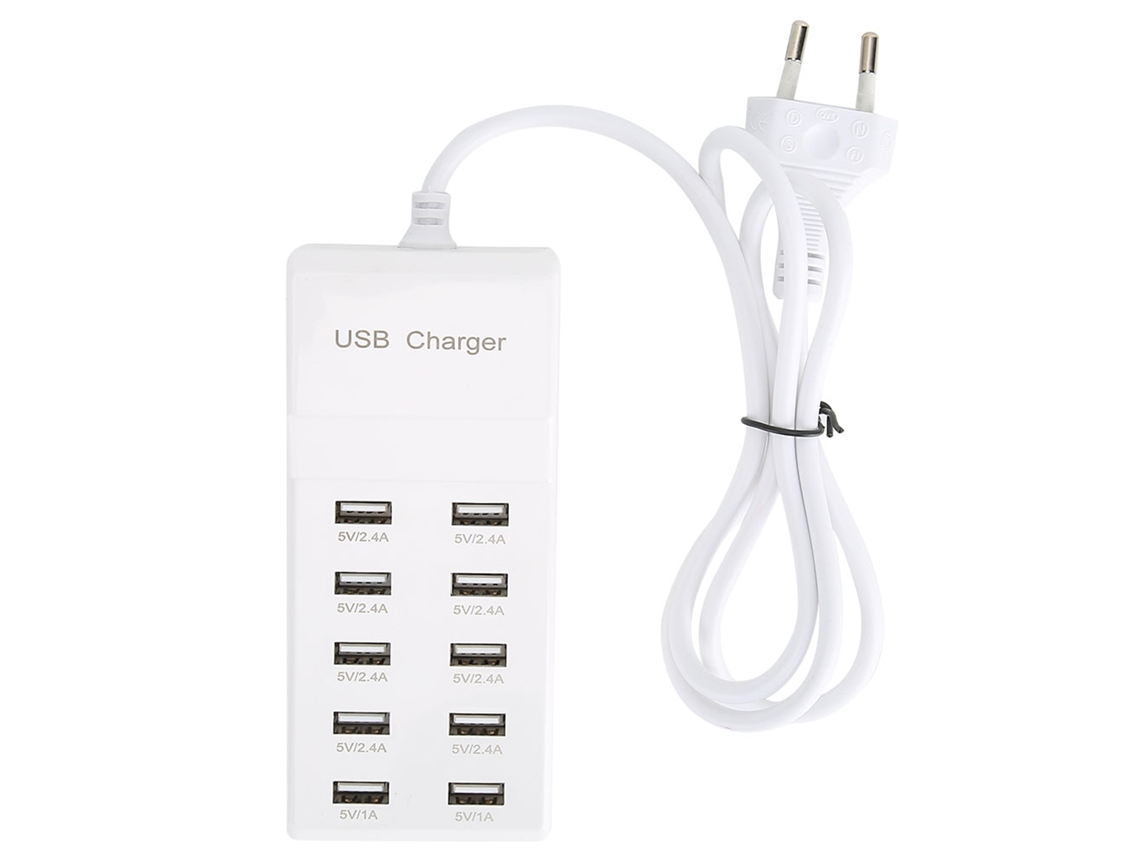 Cargador (carga Rápida Usb De 10 Puertos 5v10a)