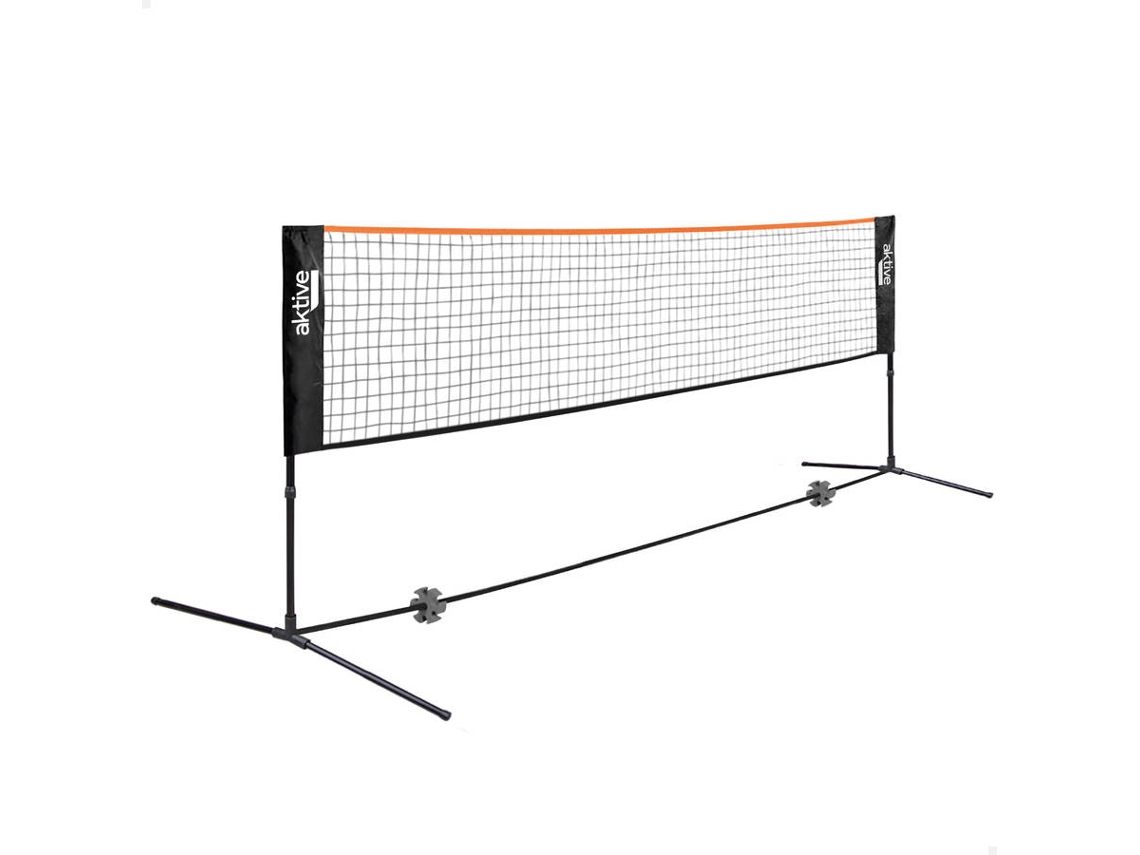 Red de Voleibol Y Bádminton AKTIVE Portátil Y Ajustable en Altura