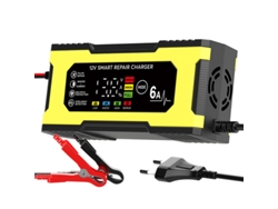Cargador De Batería De Coche, Mantenedor De Batería De Coche Inteligente 12v6a Para Coche, Camión, Motocicleta, Batería De Plomo-ácido Marino Chrui