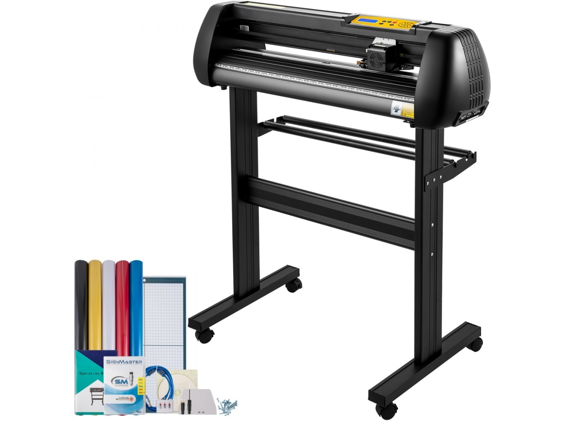 Plotter de Corte 720mm con Software Signmaster, 5 Rollos de Vinilo, Alta Precisión, USB, Soporte y Cuchillas Intercambiables Tekmaquinas