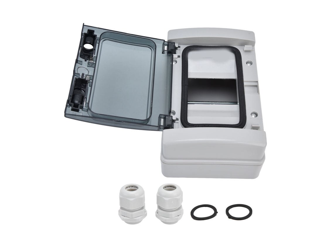 Caja De Distribución Ip66 Con Tapa Transparente, Carril Din De 4 Vías, Protección Contra La Lluvia.