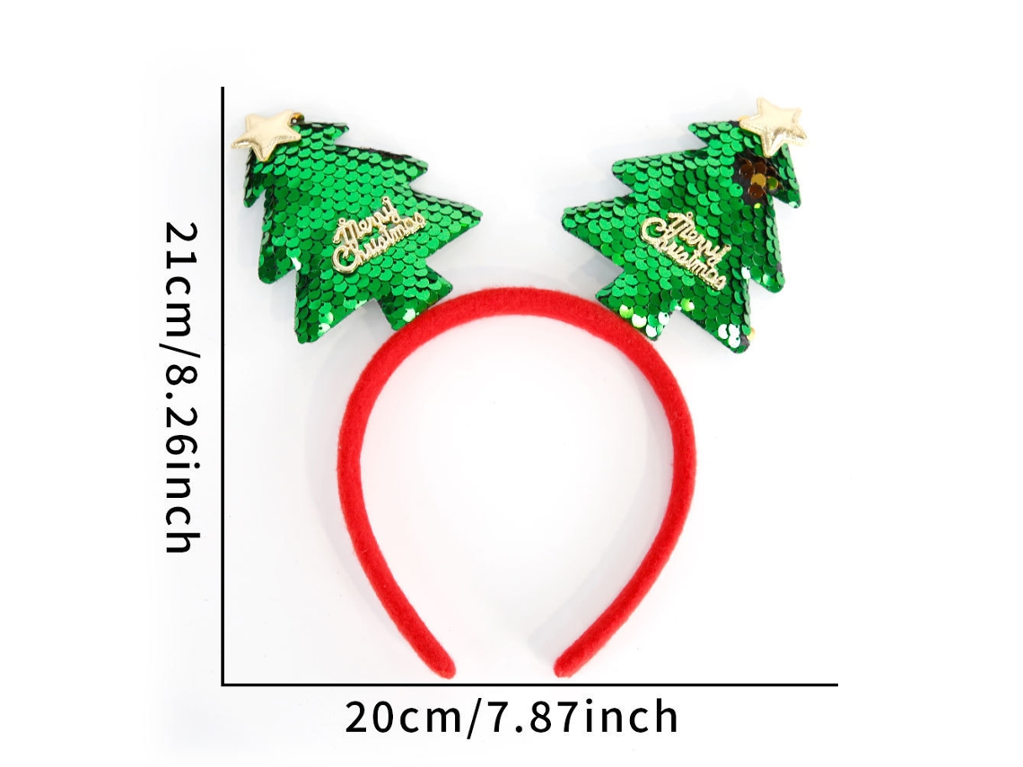 Tiara navideña con cuernos, brillante accesorio navideño, ideal para fiestas, cosplay y uso diario Aeuzwr (Estilo 40)