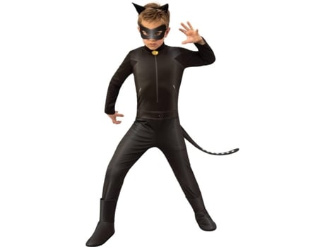 DISFRAZZES Disfraz Niña Rubies Disfraz Niña Cat Noir (Talla: 7 a 8 años)