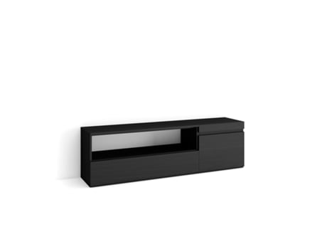 Mueble TV Televisión 150x45x35cm Para TV hasta 65 Con almacenamiento Negro