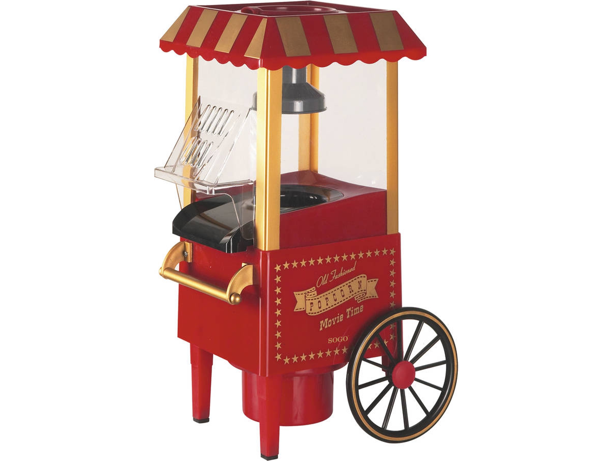 Sogo Ss11330 Palomitera carrito antiguo aire caliente sin aceite plastico rojo vintage 41.4 x 26.2 21 palss11330 1200w 1200