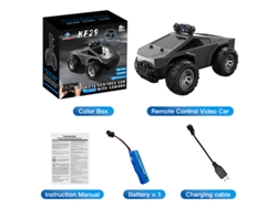 Coche RC 1/28 Kf29 con cámara, simulación de Cybertruck, wifi 2.4G, vehículo de alta velocidad, plateado. Aeuzwr