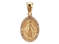 Colgante De Nuestra Señora María, Grabado Exquisito Con Cristales, Extraíble, Regalo.