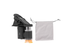 Microscopio De Teléfono 60x Portátil Con Luz Uv Y 2 Luces Led Lupa Hd Para Fotografía Negro