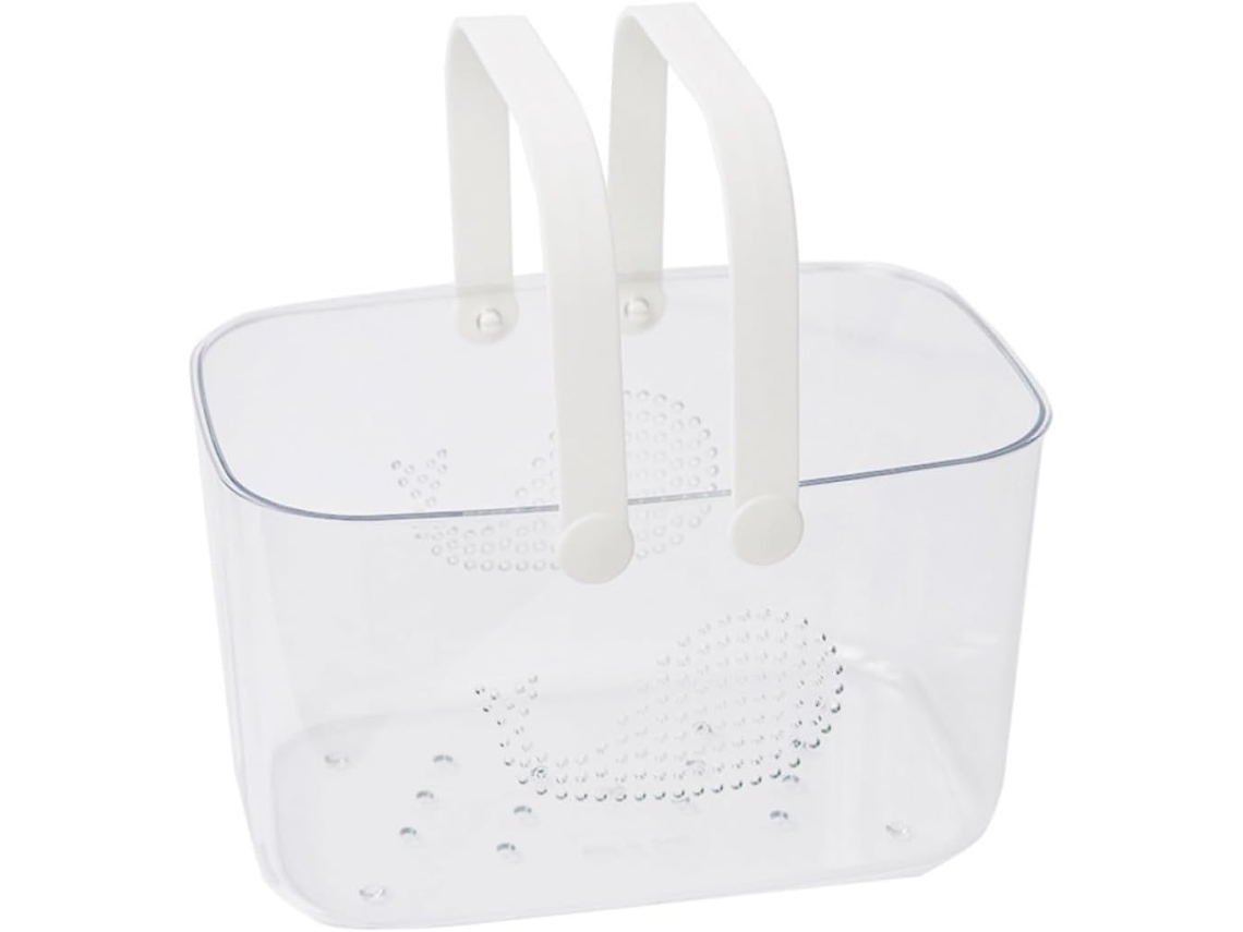 Cesta De Almacenamiento De Plástico Con Asa, Cesta Portátil Para El Baño.