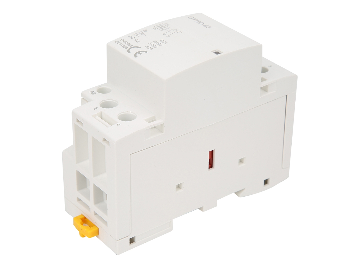 Contactor De Ca Doméstico Mini 2p 63a 220v 50hz Con Montaje En Riel Din 2no
