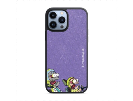 Funda Móvil Oficial Rick Morty Warner Bros para iPhone 14 Pro Max PHONECASES3D Piel Sintética Negro