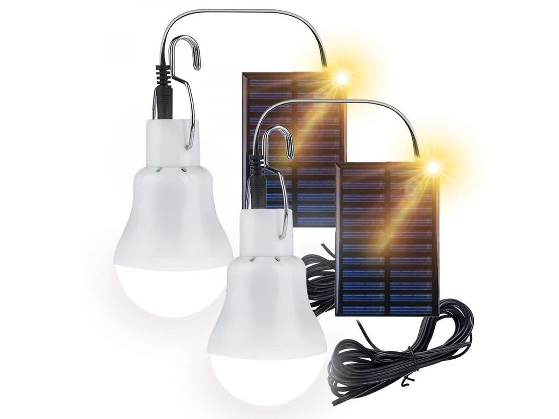 Lámpara Led Solar Para Cobertizo, 2 Piezas Linterna Portátil Usb, 110 Lúmenes Luz De Camping Interior Exterior 2 Unidades