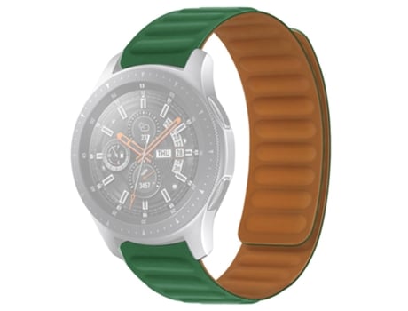Correa de Silicona 20mm magnético para Samsung Galaxy Watch4 40mm/44mm/Garmin Venu 2 Plus - Pasto verde
