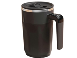 Taza eléctrica giratoria magnética con tapa deslizante para mezclar café y otras bebidas, con indicador de temperatura. TAISHENGDA