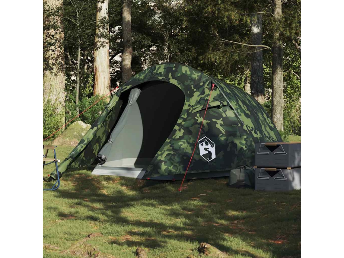 Tienda De Campaña Túnel Para 3 Personas Impermeable Camuflaje