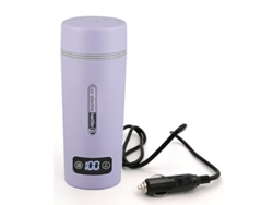 Hervidor eléctrico 3 en 1 EIFSON Notebook con apagado automático, 350 ml, 300 W, acero inoxidable 304, 12 V (morado)
