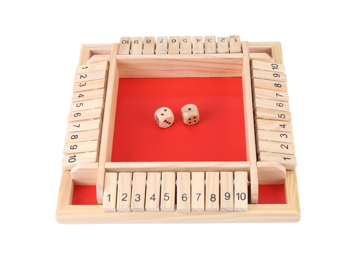 Ats-tablero De Números De Madera Educatsivo Juego Tradicional Familiar Juguete De Dados Para Bebidas