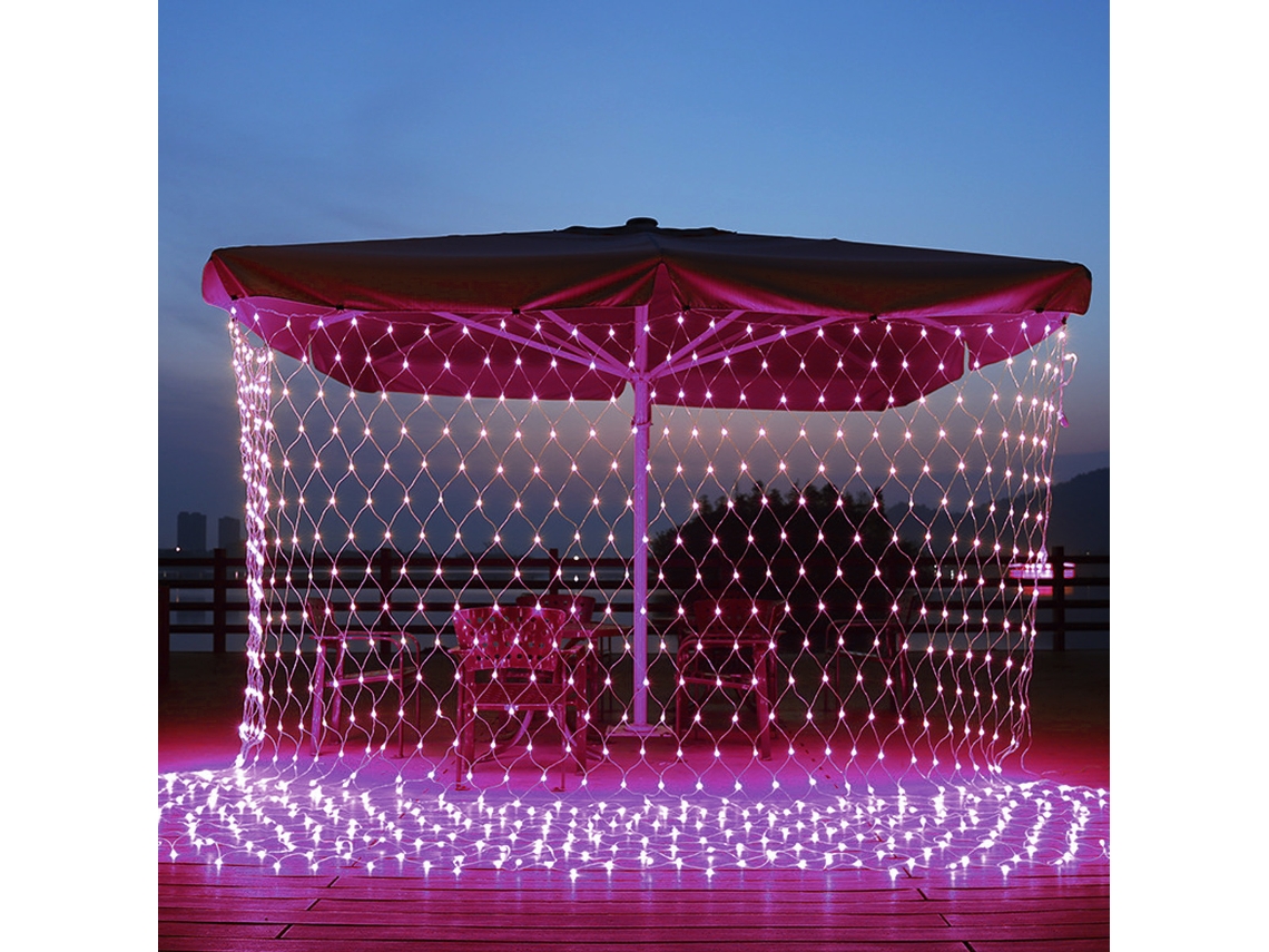 Guirnalda de luces para red de pesca, 3x2 metros, 200 LED (estándar australiano 220 V), violeta ZMDECQNA