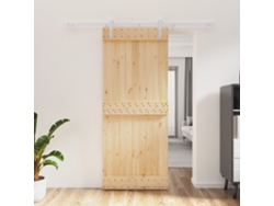 Puerta corrediza | Puerta corredera con herrajes 85x210 cm madera maciza de pino Wsd527164 Lovely Home