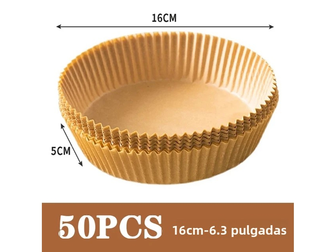 Tapetes desechables para freidora de aire, antiadherentes y ecológicos. MDUG (50 unidades, 16 cm de diámetro).
