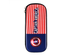 Estuche Para Lápices A Rayas Del Capitán América, Gran Capacidad, Resistente A Los Golpes, Con Cremallera Metálica.