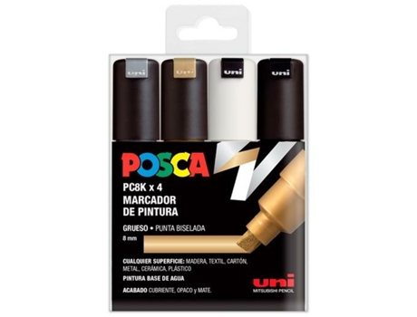 Juego De Marcadores POSCA Pc-5M Gswb Multicolor 4 Piezas