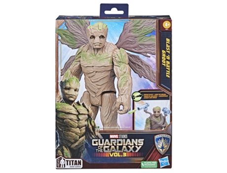 Figura MARVEL CLASSIC Studios' Guardians Of The Galaxy Vol. 3 Titan Hero Series Deluxe Blast 'N Battle Groot (Edad Mínima Recomendada: 4 años)
