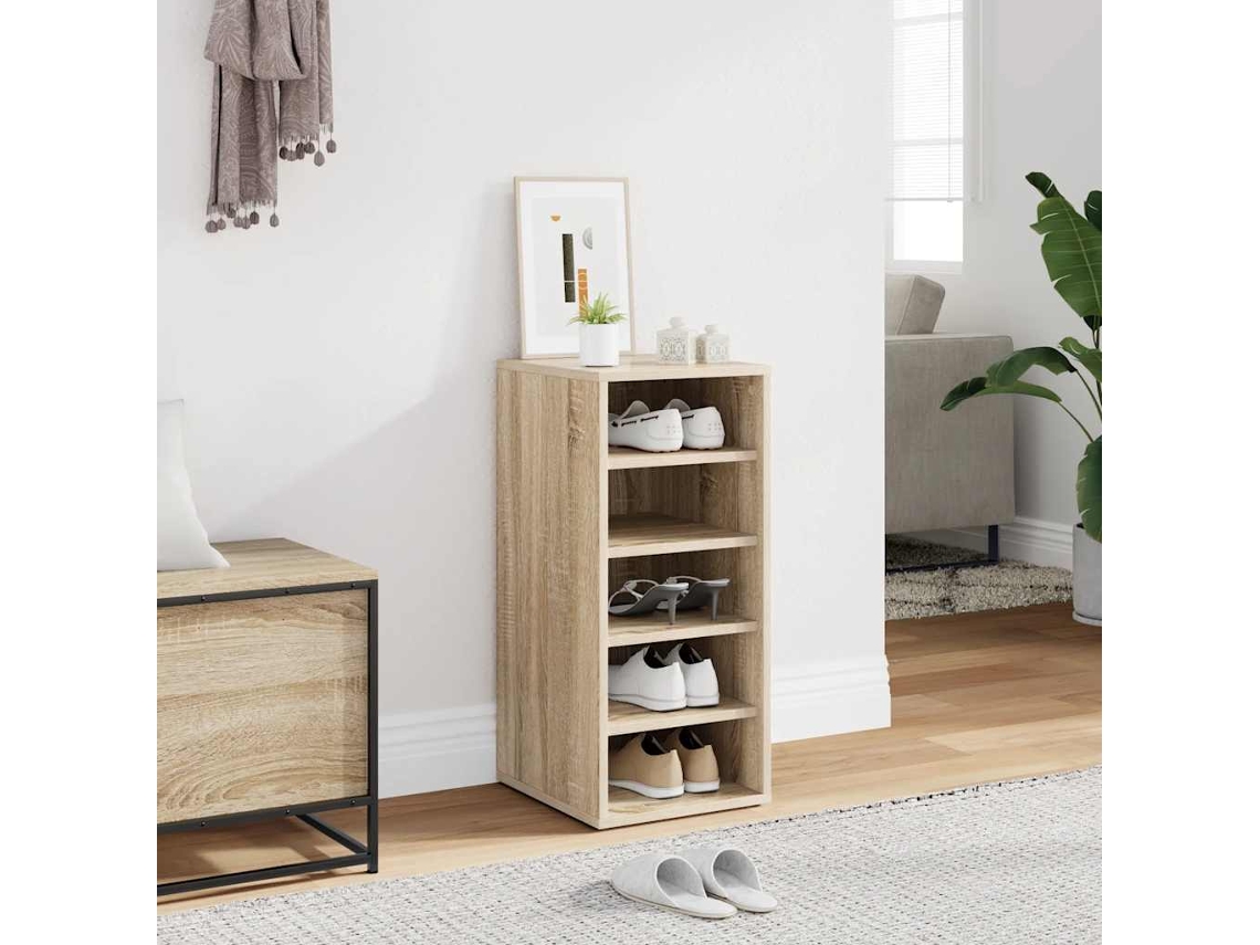 Mueble Zapatero | Armario Zapatero Madera Contrachapada Roble Sonoma 31,5x35x70 Cm