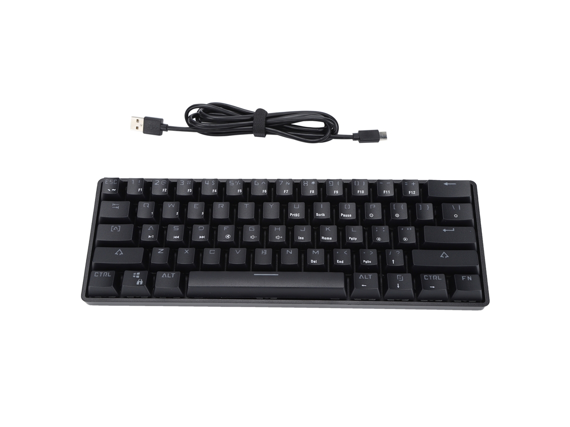 Teclado Gamer K28 Portátil Dualmode Sem Fio/fio Rgb Retroiluminado 61 Teclas Para Pc Laptop Android Ios