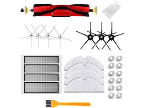 Para Xiaomi Roborock S6 S5 Max S60 S65 S5 S50 E25 E35 accesorios de piezas de vacío 30 piezas paños de fregado cepillo filtro Hepa