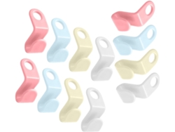 Juego 20 Ganchos Pvc Perchas Diseño Curvo Esquinas Redondeadas Antideslizantes Multifuncionales Colgar Abrigos