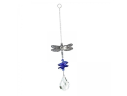2 bolas de cristal para colgar, que forman un arcoíris, decoración para bodas, azul oscuro