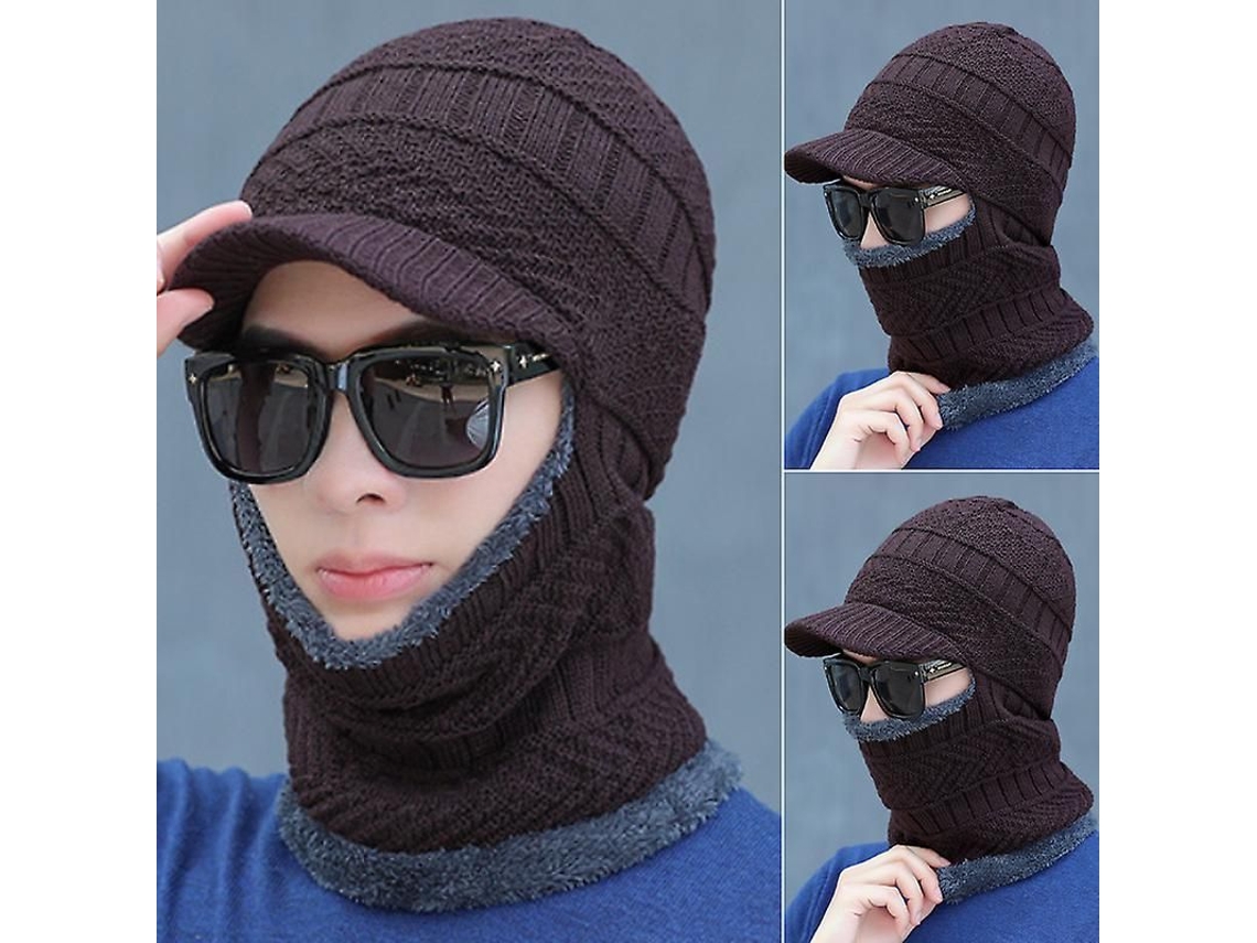 2026-bufanda Snood Balaclava Gorro Tejido Para Hombre Invierno Calientifico Mascara Ski