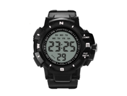 Reloj Deportivo Electrónico Para Hombres Con Espejo De Cristal Y Pantalla Digital Casual (negro)