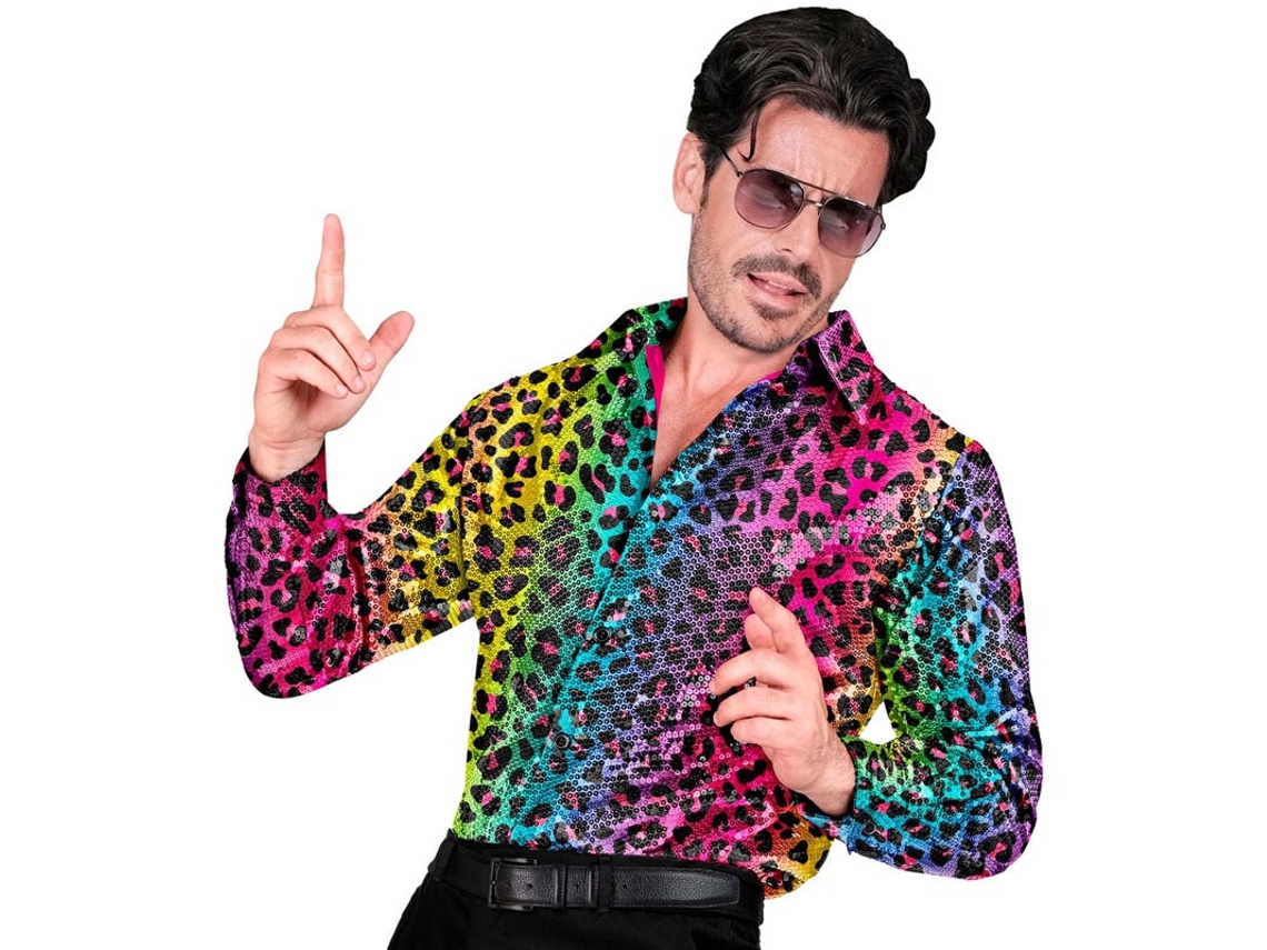 Disfraz o Camisa de Fiesta print multicolor para hombre