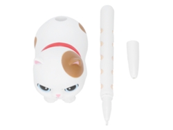 Bolígrafo De Gel De Silicona Con Patrón De Gatito Cute Para Oficina Escuela Escribir Dibujar Tomar Notas Bosquejar Blanco