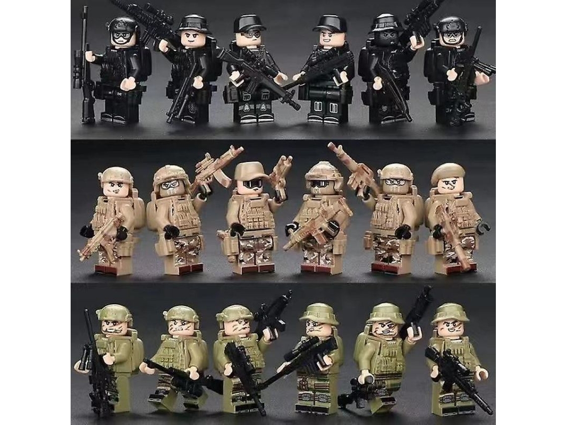 Figuras especiales de policía y ejército de 2026, bloques de construcción, 18 piezas, juguete compatible, regalo para niños, tipo A