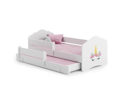 Cama Infantil FURNLUX Fala (Blanco, Madera Contrachapada - 85X164X63 Cm / 80X160 Cm)
