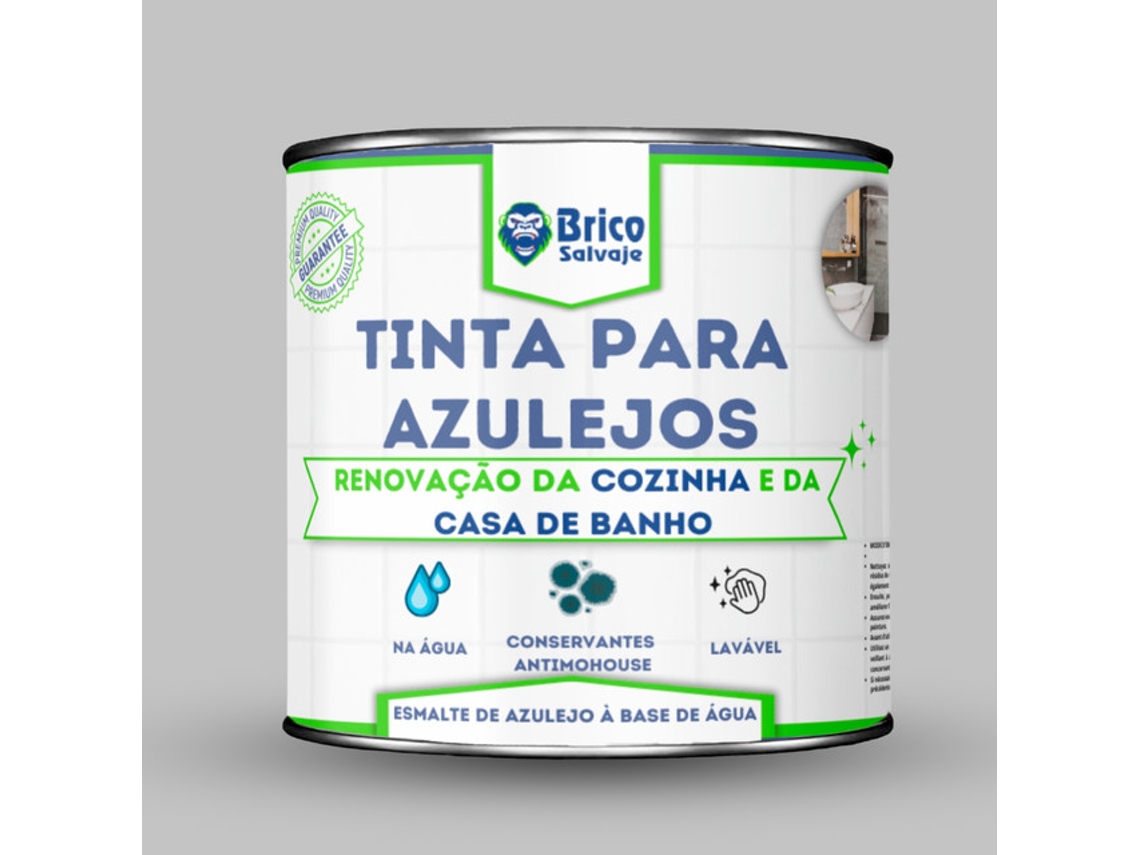 Pintura para azulejos Perla SATINADO 750 ML BRICOSALVAE, conservantes antimoho, fácil aplicación
