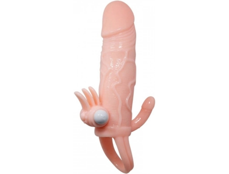 Estimulador BAILE FOR HIM Brave Man Funda Pene Anal y Clítoris 16.5 cm Beis