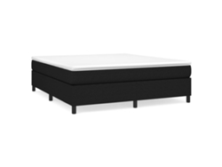 Maison Exclusive - Cama Box Spring Con Colchón Tela Negro 180x200 Cm