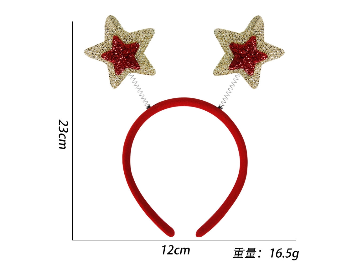 Diadema navideña con cuernos, accesorio navideño brillante, ideal para fiestas, cosplay y uso diario Aeuzwr (Estilo 12)