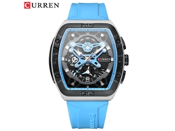 Reloj Multifuncional Creativo Con Correa, Seis Manecillas, Calendario De Cuarzo Y Resistente Al Agua Para Hombre (azul Lago)
